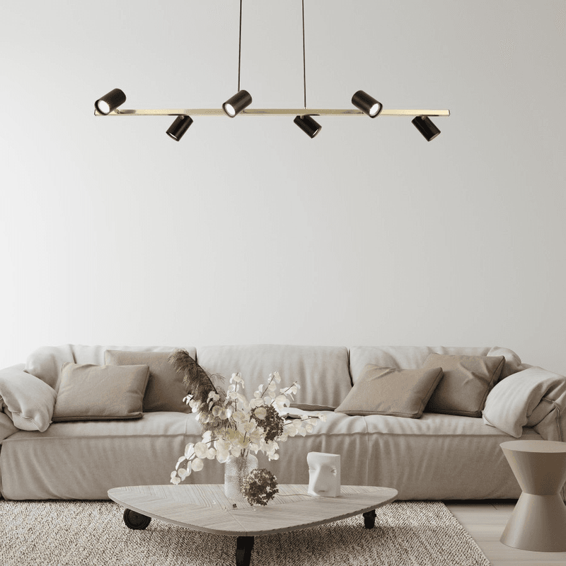 Luster Berlin ML-3013-06 zlatni u dnevnoj sobi