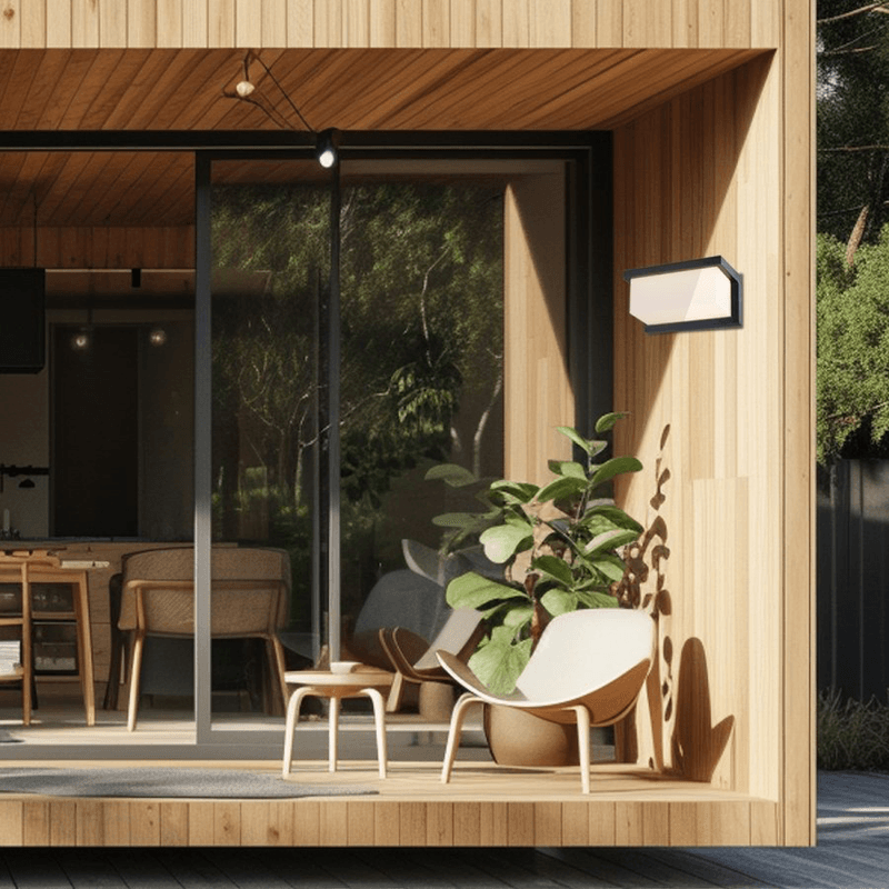 Solarna LED zidna lampa Brolin ML-2308 na terasi