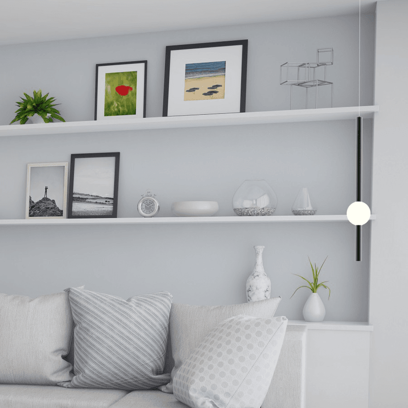 Visilica Manhattan MSL-2706-01P crna+bijela u sobi