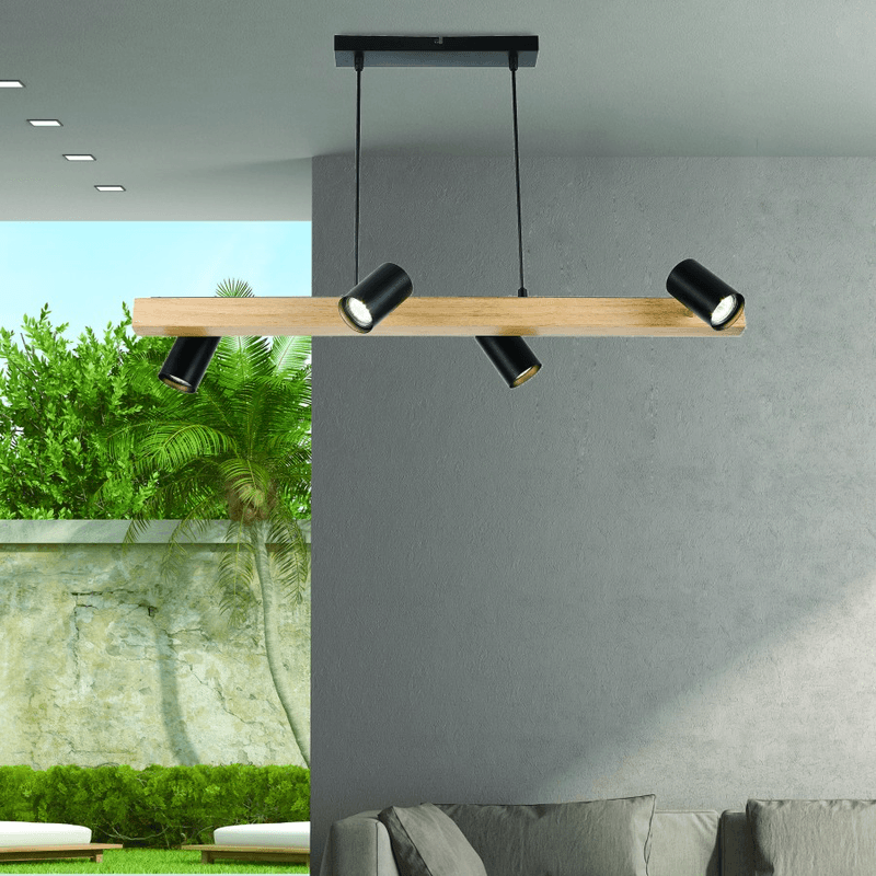 Luster Berlin ML-3012B-04 crni u sobi