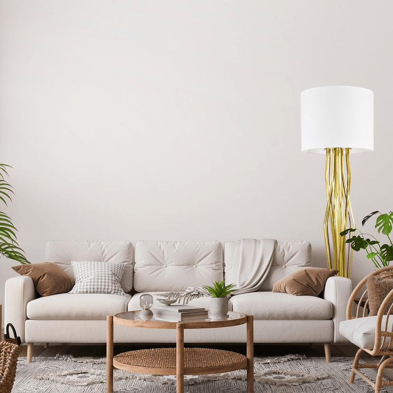 Podna lampa Bastia MSL-34707-01F u dnevnoj sobi