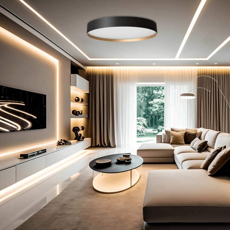 Plafonjera LED Arneta MSL-0292H u dnevnoj sobi