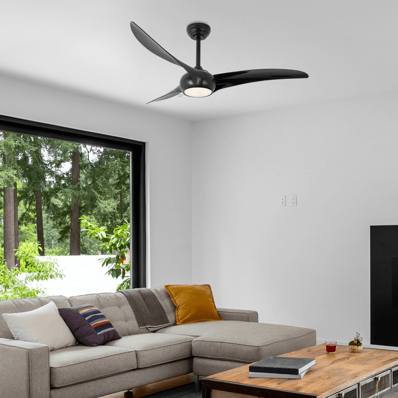 Luster LED sa ventilatorom Charles ML-191224 crni u dnevnoj sobi