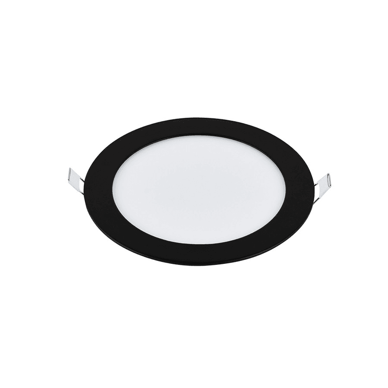 LED panel E-light 12W okrugli ugradni 3000K crni